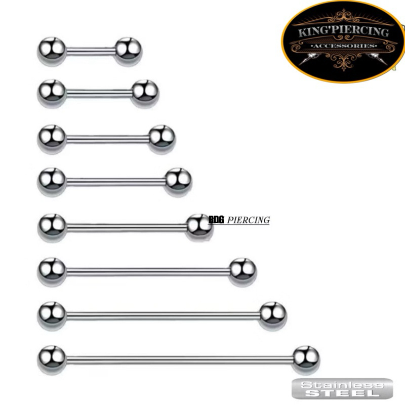 piercing Earrings industrial silver/ anting industrial stainless stell