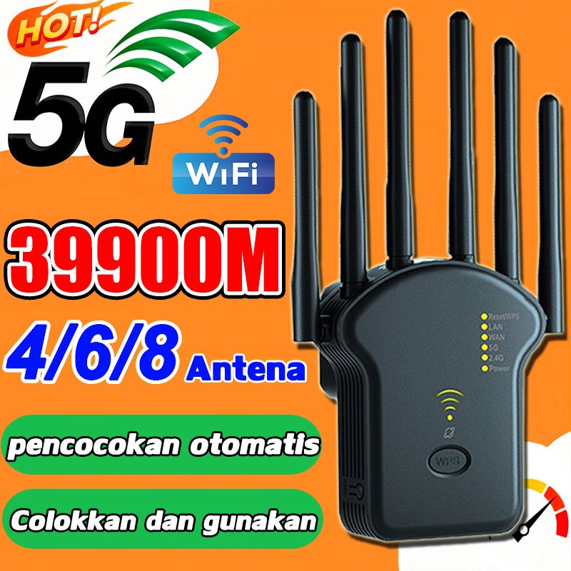 [COD] Wifi Repeater/ Wifi Extender 4/6/8 Antena 219000M Penguat Wifi Extender-Router -Repeater 5G