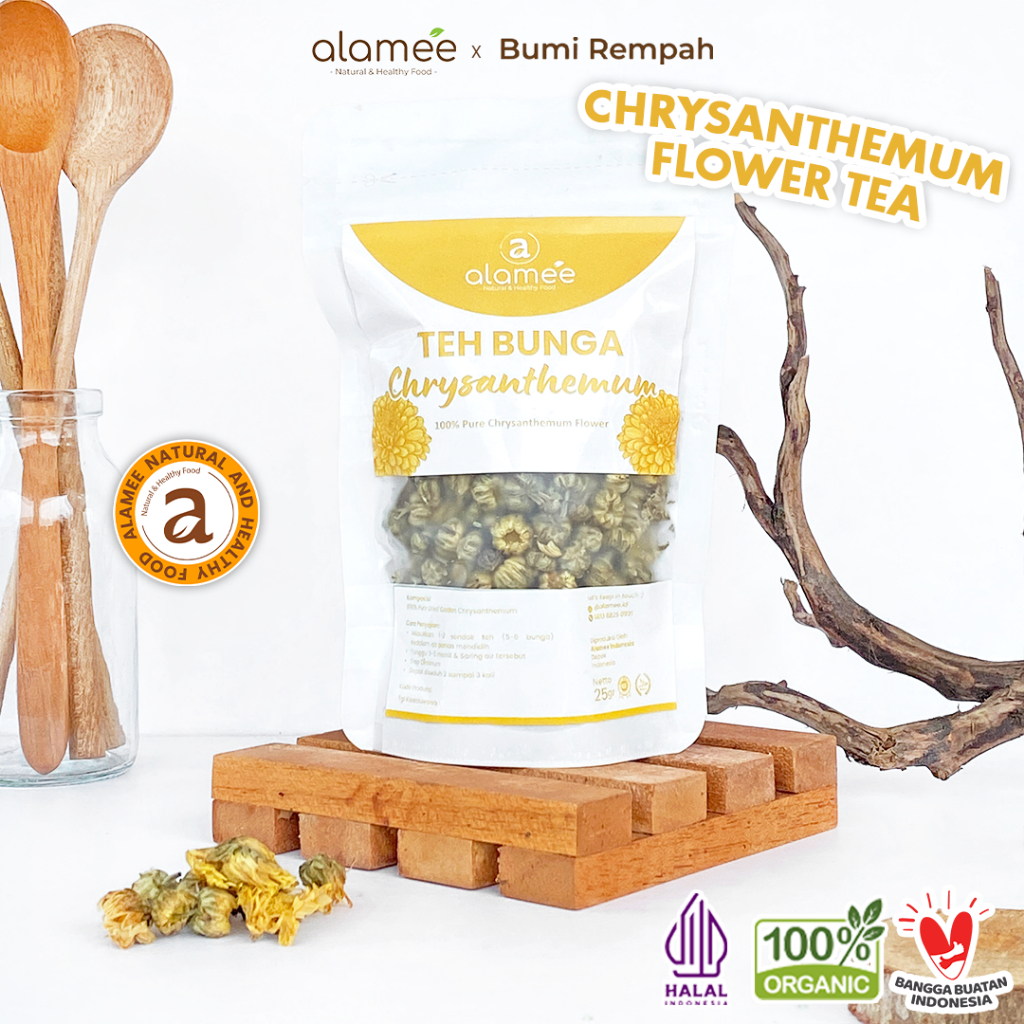 

ALAMEE Teh Bunga Chrysanthemum Tea Krisan Emas Golden Crysant Herbal Alami Organik Crysanthemum 25gr