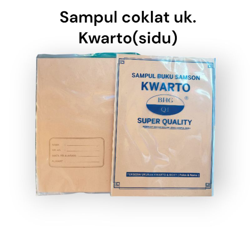 

Sampul buku Boxy &kwarto (buku campus dan sidu) coklat dan mika