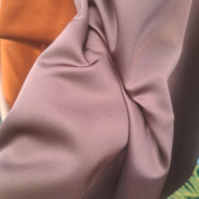 Kain Cady Bridal Satin Luxora| dan |Harga Per 0.50 Meter|Lebar 1.5 m (Pesona Fabrics)