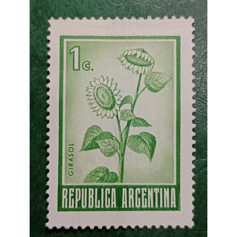 

Prangko Argentina 1 C Bunga Tahun 1950 UN USED