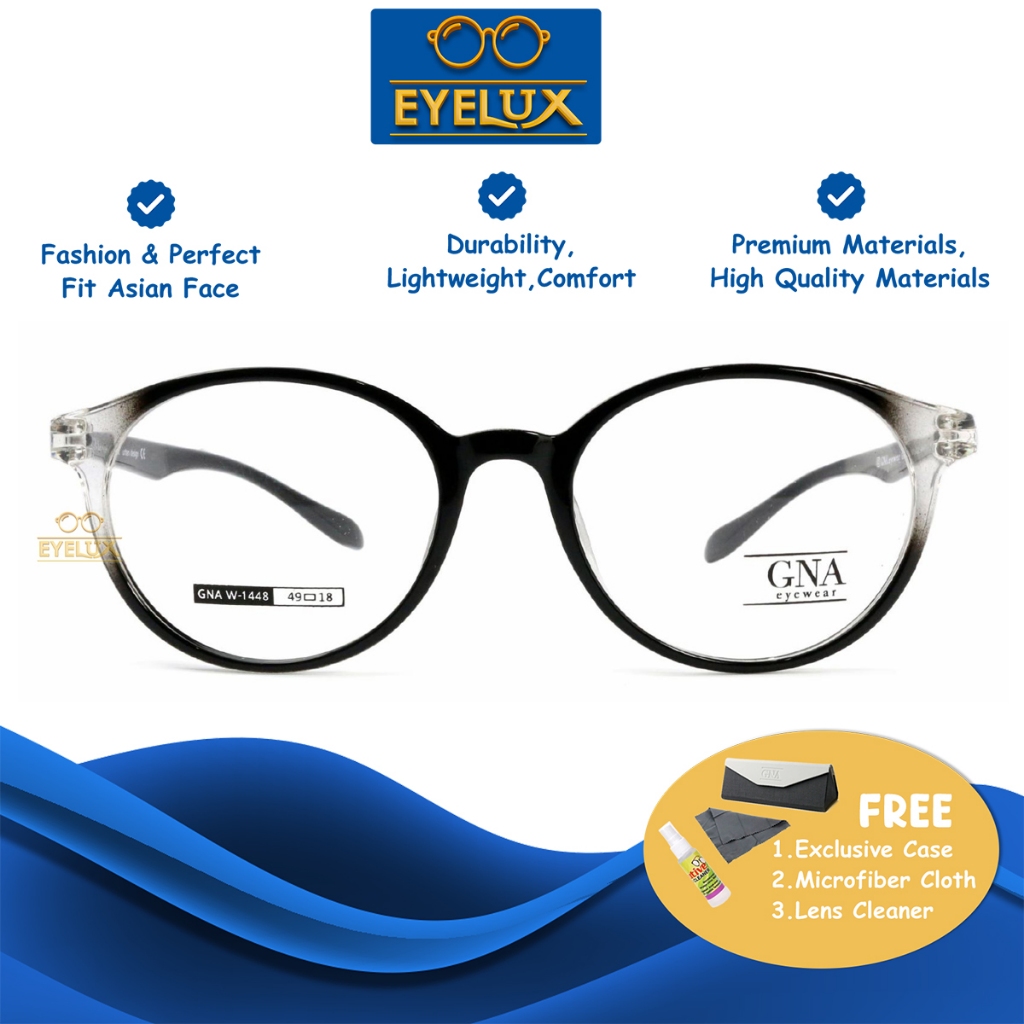 GNA Eyewear / GNA W-1448 / 49-18 / Kacamata GNA Eyewear ORIGINAL