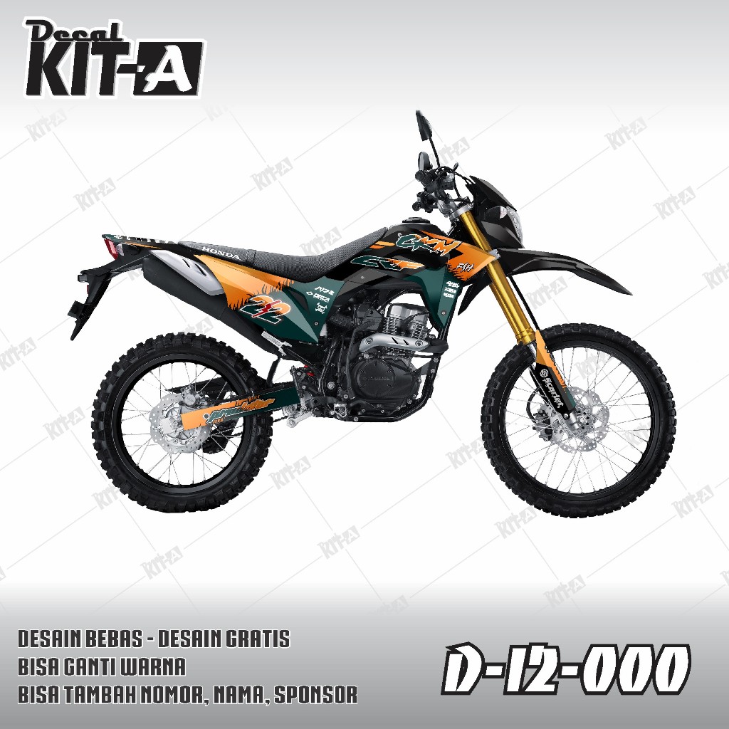 DECAL CRF 150 L 2025 STICKER DECAL CRF150 HIJAU ARMY LIST OREN I2-1227