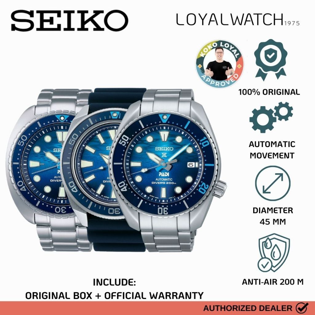 Jam Tangan Seiko Prospex Padi Special Edition "Great Blue" Diver’s Watch Re-Interpretation Pria SRPK