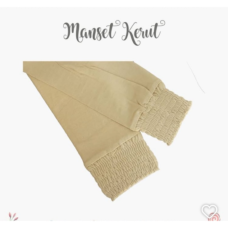 Manset Tangan Kerut - Manset Tangan Smoke Wanita Muslimah