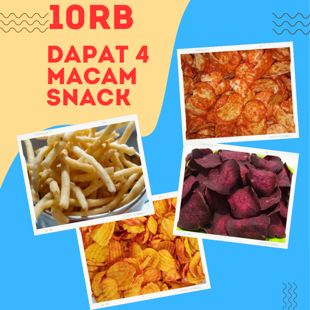

Paket camilan Snack isi 4 macam enak gurih