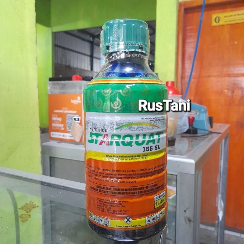 herbisida STARQUAT 135SL " 1 LITER YA " Bahan aktif : parakuat diklorida 135g/l
