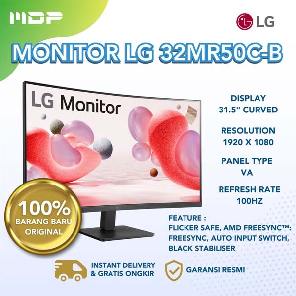 Monitor LG 32 Inch Curve 32MR50C FHD 100Hz 5ms / Monitor 32 Inch