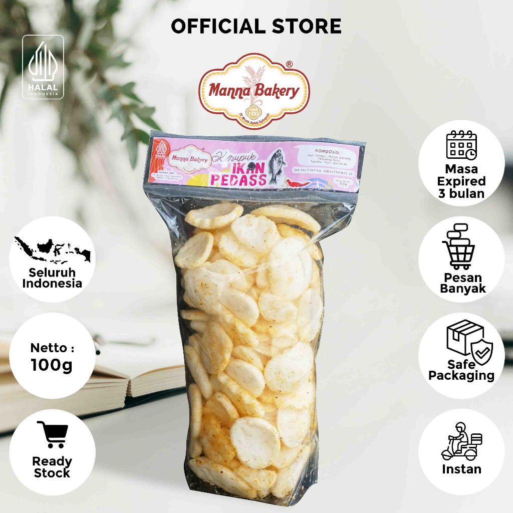 

Krupuk Ikan Pedas Daun Jeruk/ Kerupuk Ikan Palembang / camilan /krupuk pedas enak gurih renyah ready