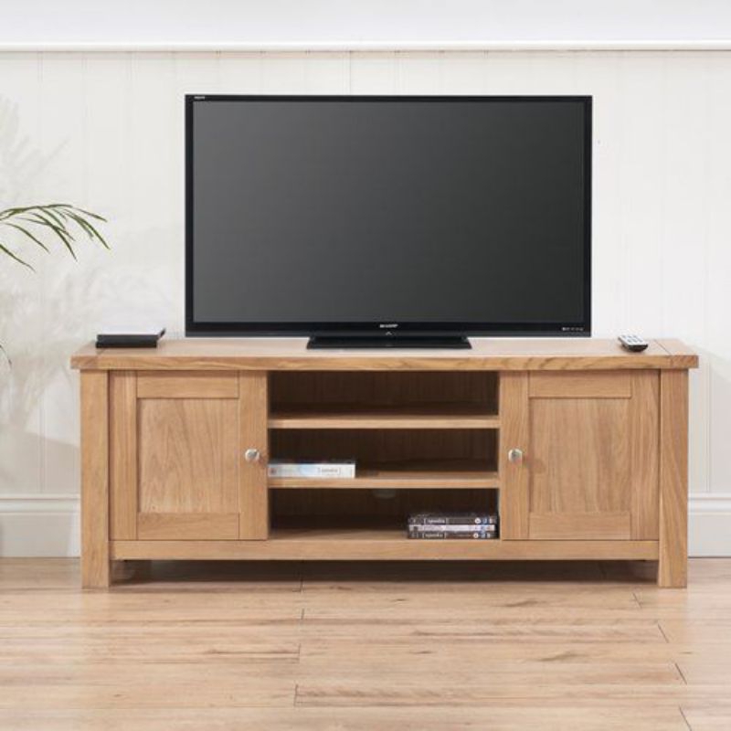 Meja TV Minimalis Kayu Jati Solid – Lemari TV Model Skandinavia