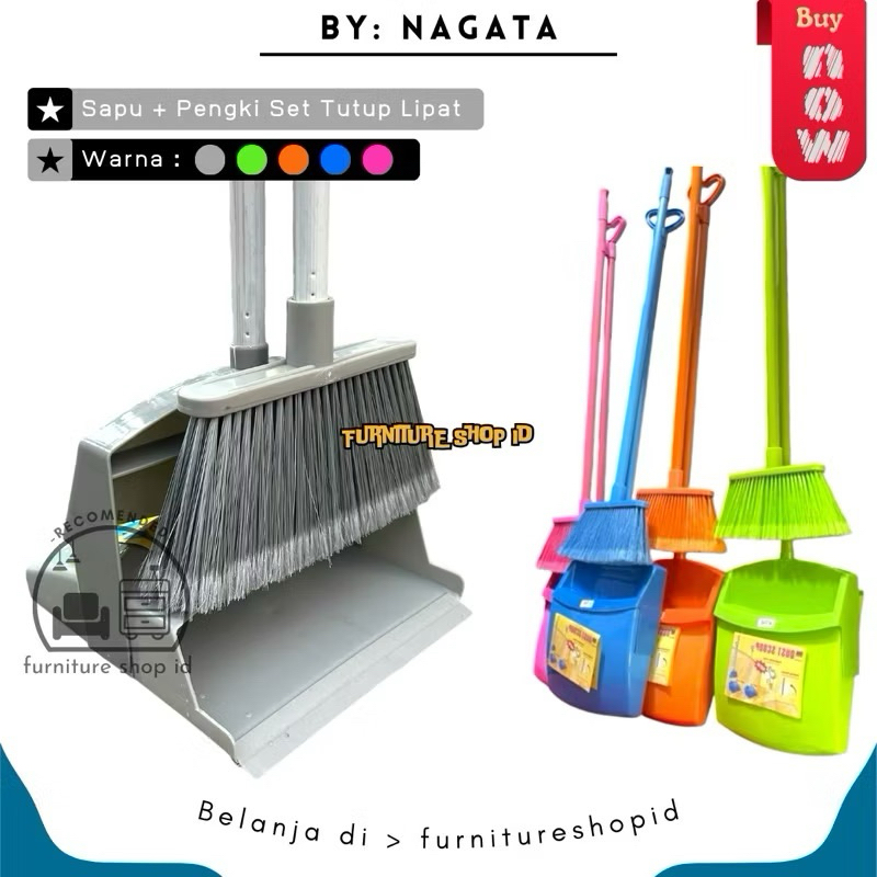NAGATA - SAPU + PENGKI 1 SET / DUST SCOOP NAGATA 742 S / SAPU PENGKI SET