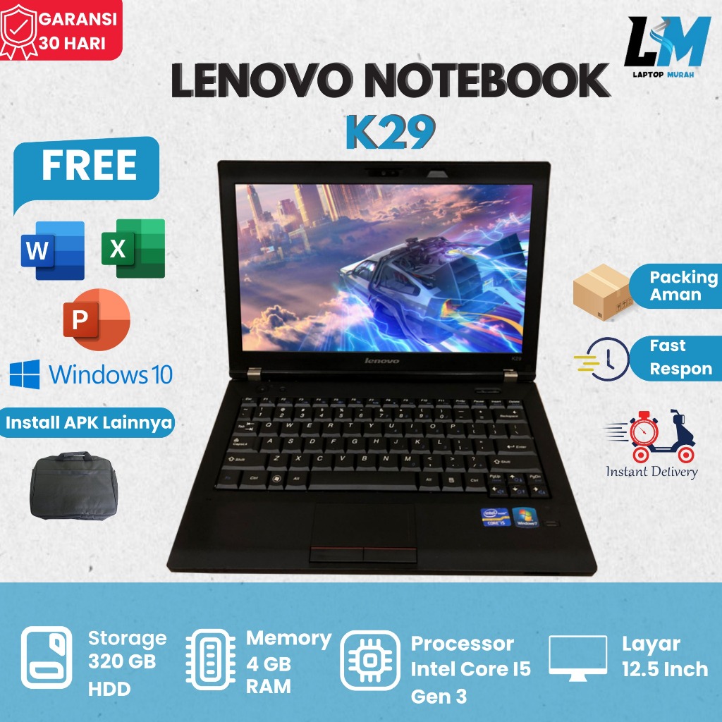 Lenovo Notebook K29  Windows 10 Siap Pakai