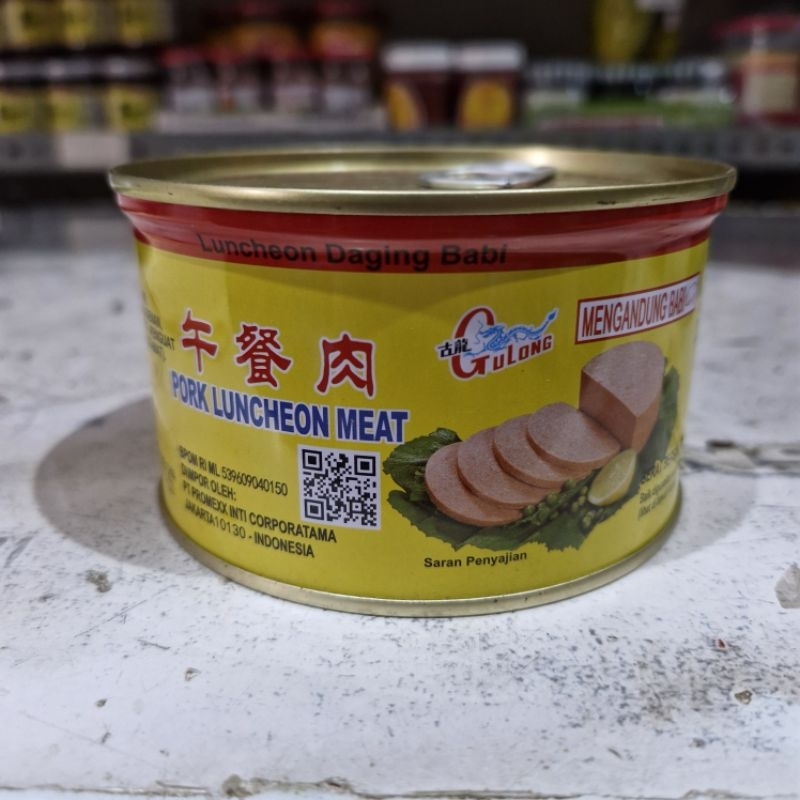 

GULONG 397 gram / GU LONG / MA LING / MALING / Pork Luncheon Meat Daging Babi / 397gr