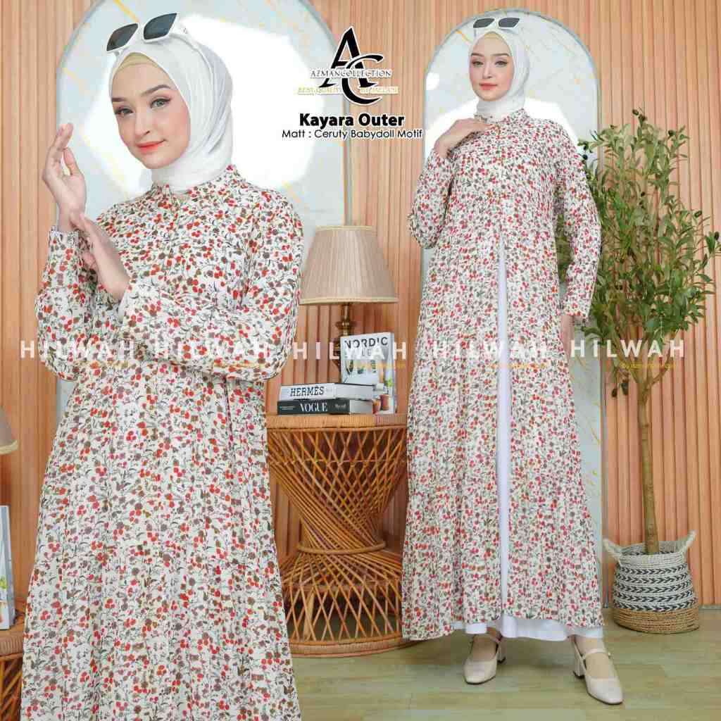 KAYARA OUTER KEKINIAN--0UTER CERUYY MOTIF LENGAN PANJANG--OUTER PANJANG CASUAL WANITA--OUTER LONG SK