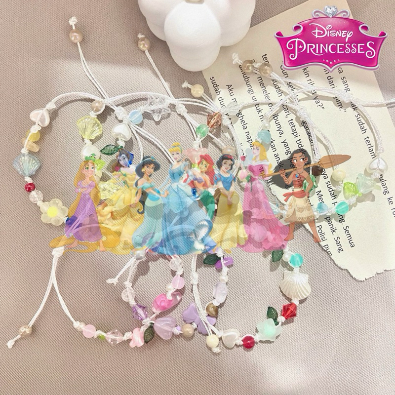 Gelang Manik Princess | Gelang Manik Disney Princess | Disney Princess Bracelet | Beads Bracelet Pri