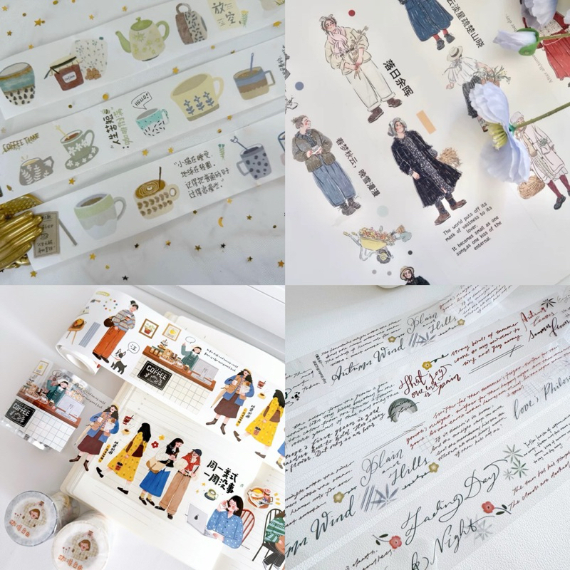 

Soyi Studio Washi Tape - orange gardenia . baby . camellia . endless summer . summer . autumn garden . drink today . warm . free coffee . handwriting
