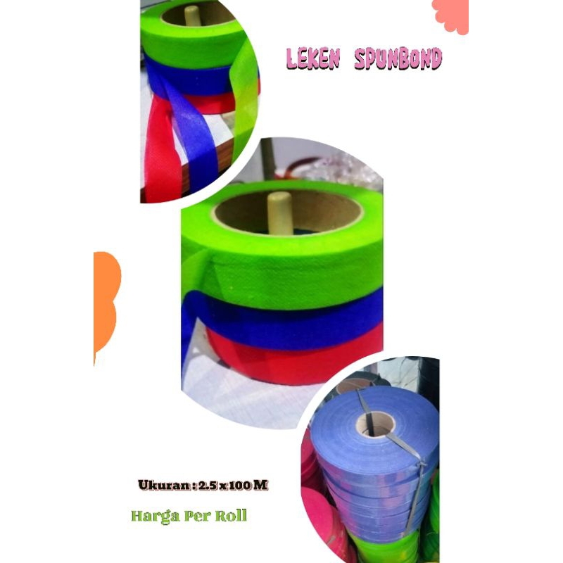 

LAKEN 2.5CM x 100 M. SPUNBOND WARNA. KAIN SPUNBOND. PELIPIT KAIN SPUNBOND. PLIPIT BUNGKUS SPUNBOND TAS