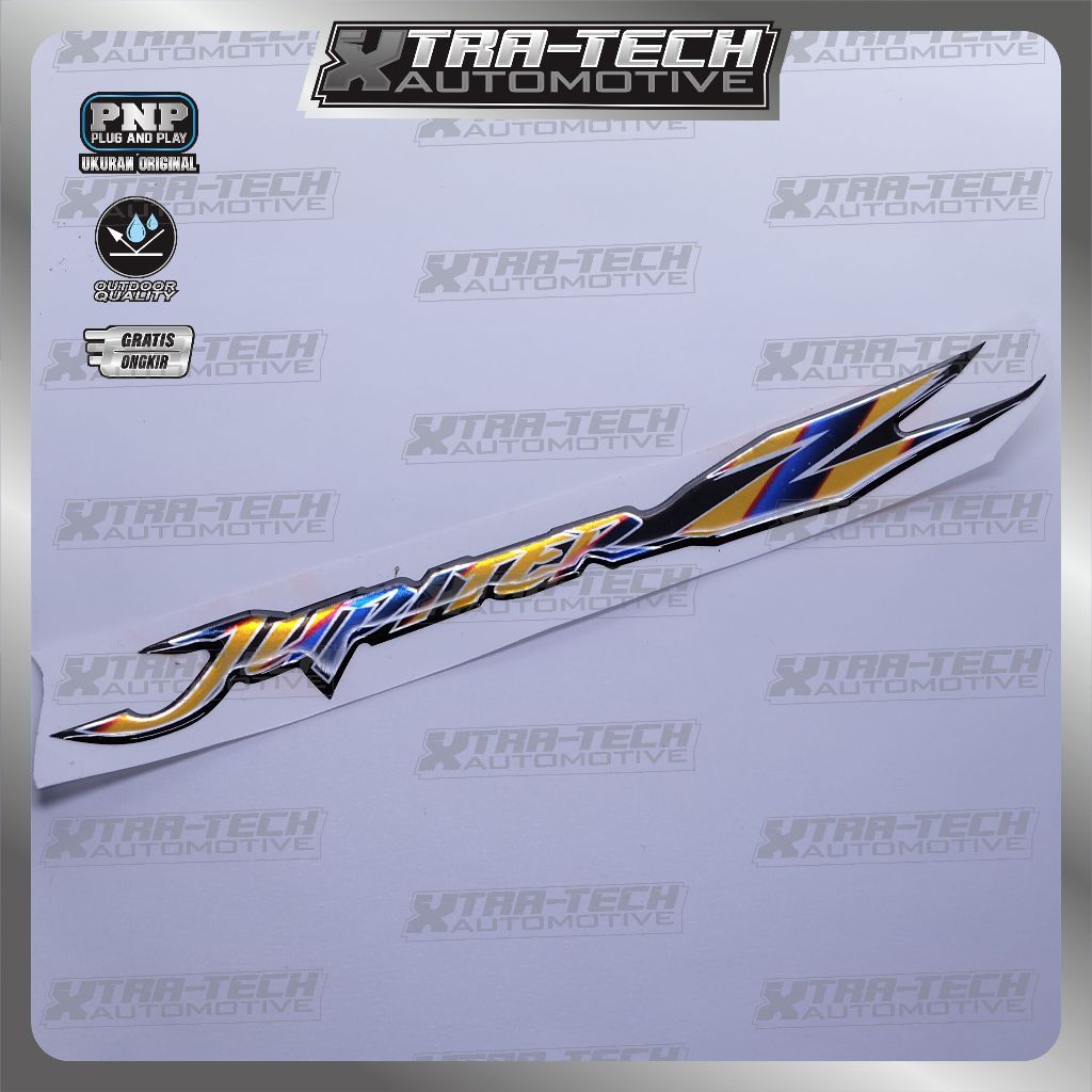 Emblem yamaha jupiter z / emblem timbul jupiter / emblem titanium jupiter z / stiker logo jupiter z 