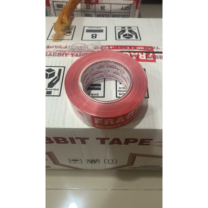 

Lakban fragile merah putih 300 yard