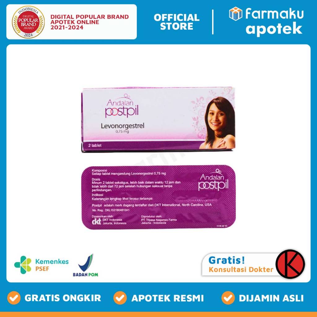 Andalan Postpil 0.75 mg  Blister 2 tablet - HBK