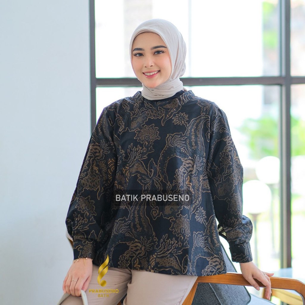 Batik Prabuseno - Batik Wanita Lengan Panjang Motif Ramayana