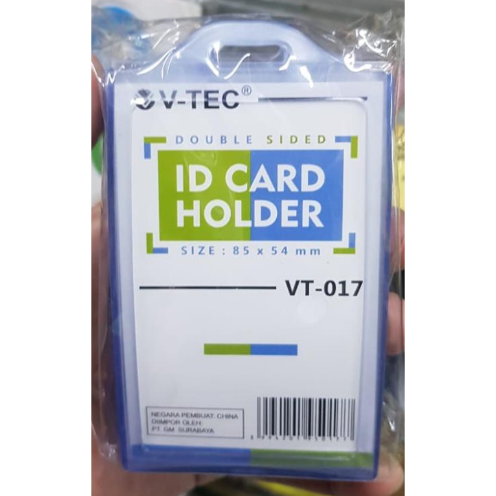 

NAME TAGE ID card holder double transparant plastik karet VT-017