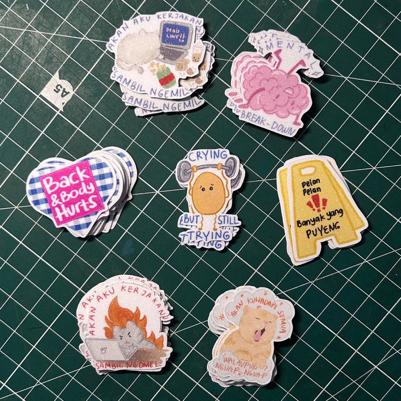 

DonutDoubt Mini Sticker - Glitter Sticker - Cute Sticker - Stiker Dekorasi