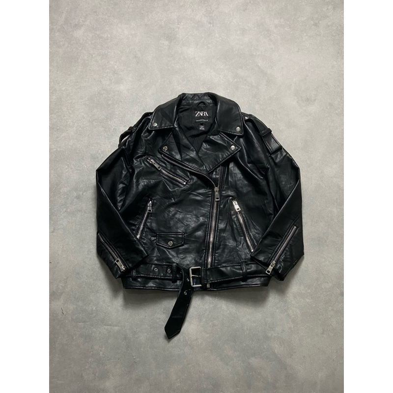 Zara Classic Bikers Ramones Leather Jacket