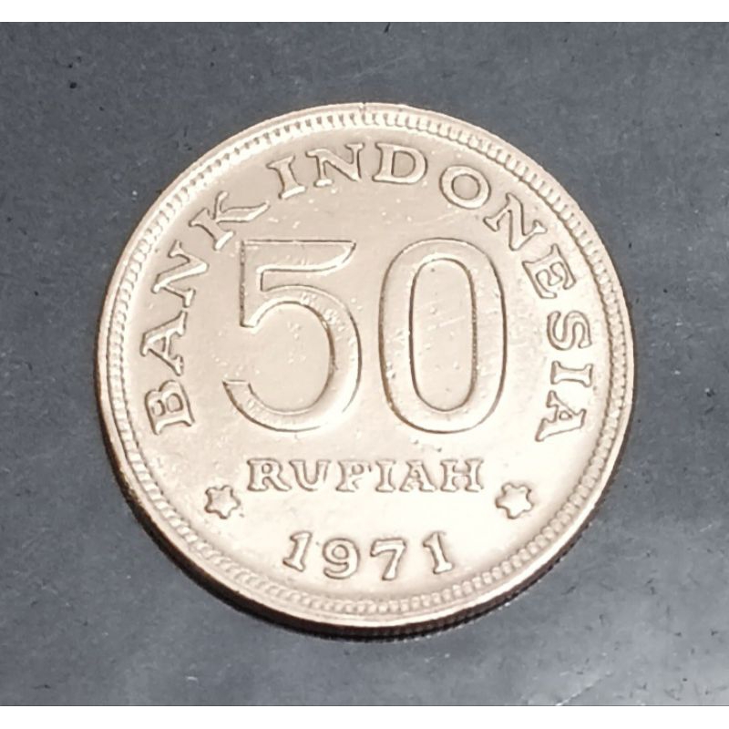 koin Indonesia 50 rupiah ( cendrawasih) tahun 1971..