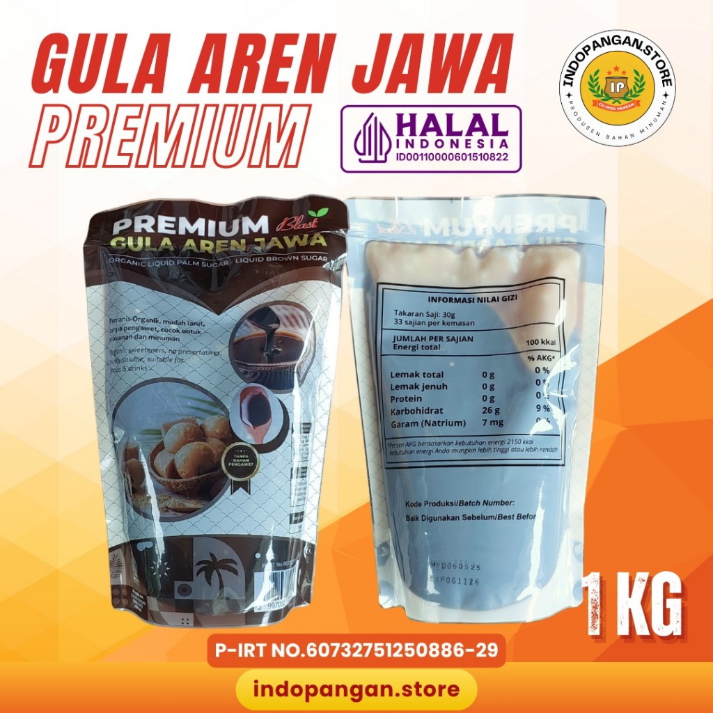 

Gula Jawa Aren Cair Premium 1 Kg / Brown Sugar 1 Kg / Gula Merah Cair 1 Kg