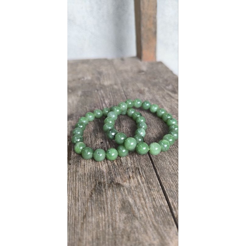 NATURAL GELANG BUTIRAN BATU GIOK NEPHRITE JADE ACEH