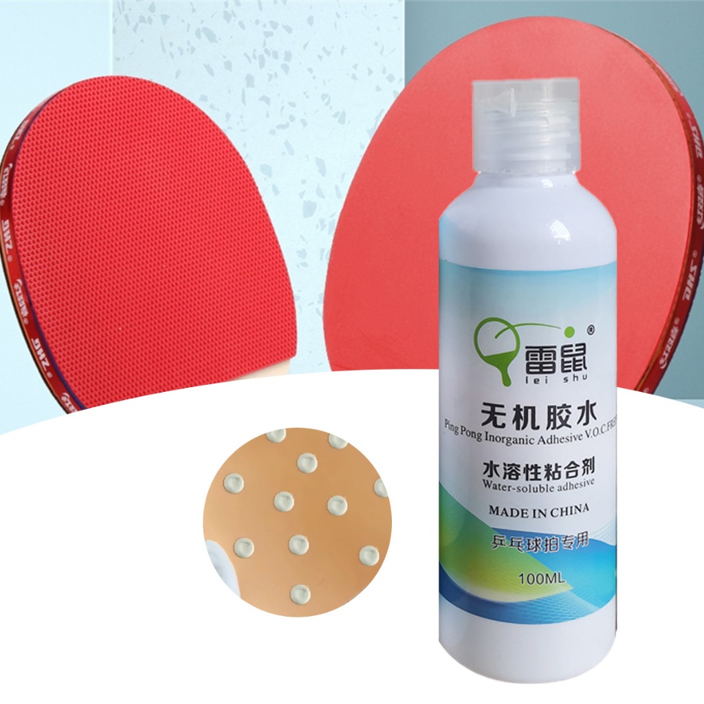 100ml Lem Karet Bet Tenis Meja Larut dalam air yang cepat kering Lem bet pingpong lem wbg tenis meja
