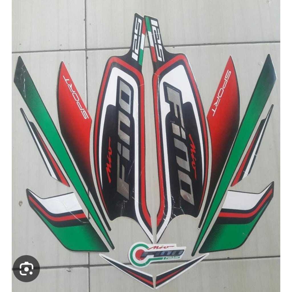 Stiker Striping Honda FINO 125 2016 Merah Hijau List Stiker Standar Fino 125 2016 Terbaik