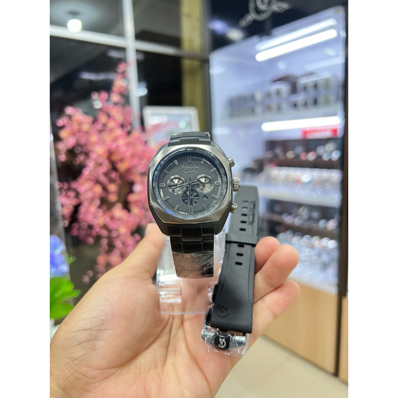JAM TANGAN ALEXANDRE CHRISTIE EKTRA TALI SERI 6666MC