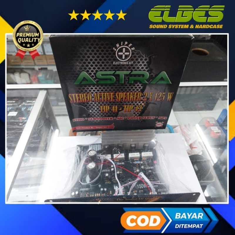 kit power mesin speaker aktif stereo 2x125 watt MP3 ASTRA
