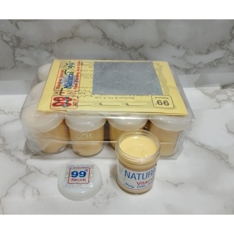 1Lusin krim pelembab wajah Natural99 silver