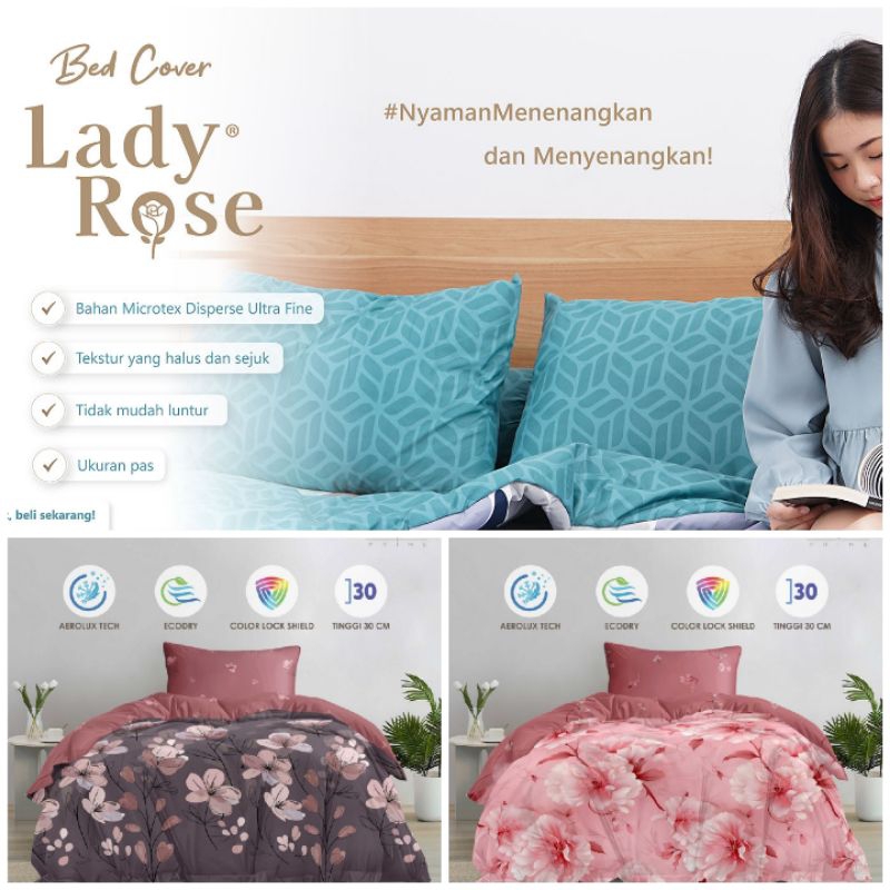 Lady Rose Bedcover single 120x200 Tinggi 30