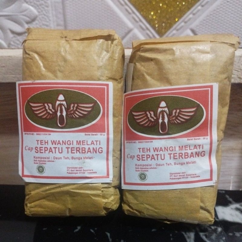 

Teh wangi melati cap Sepatu terbang