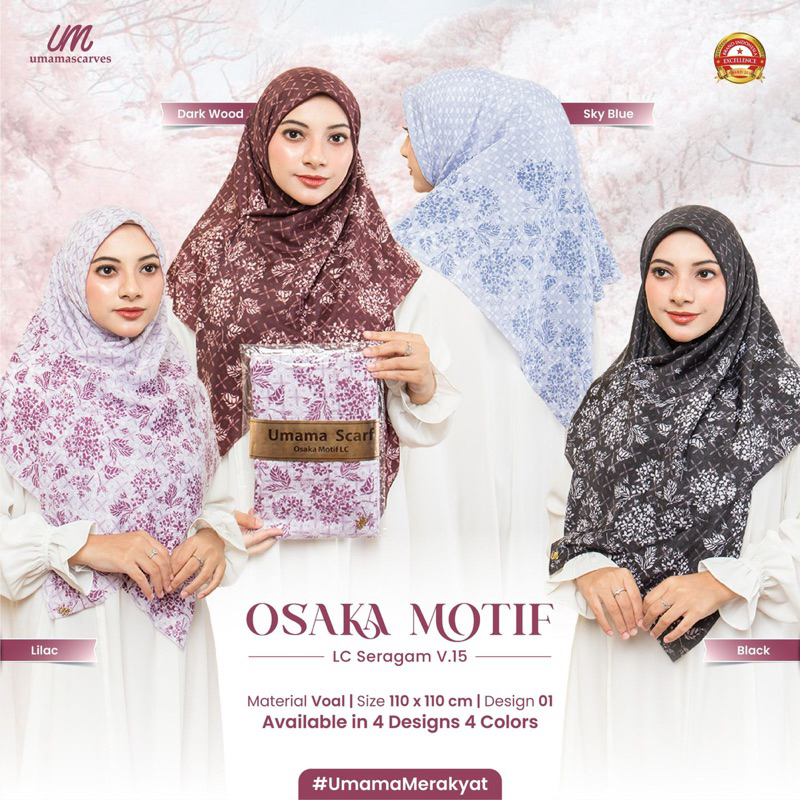 Umama Scarf Square / Segi Empat Osaka Motif