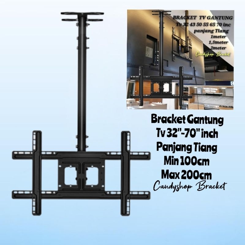 bracket tv gantung 32 - 75 inch celling mounting arm
