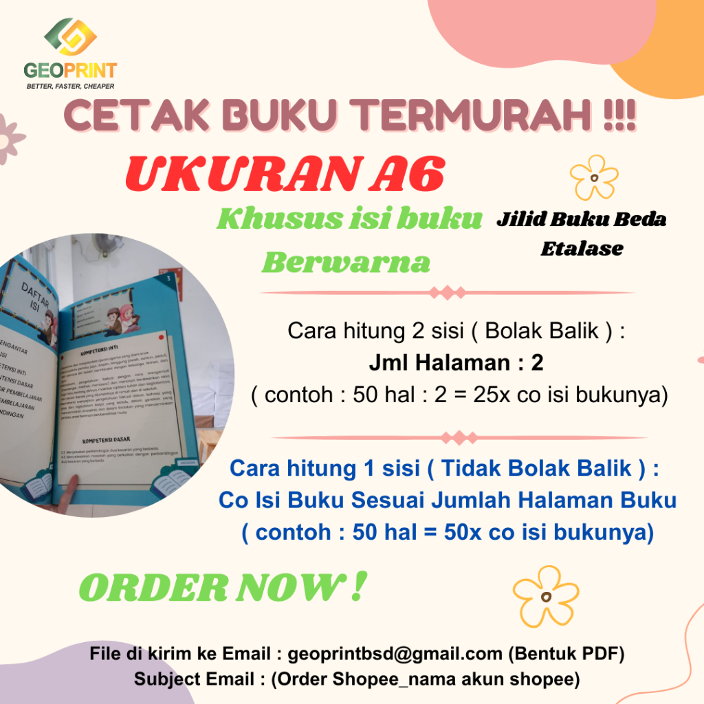 

ISI BUKU BERWARNA A6/buku novel/cerpen/buku belajar
