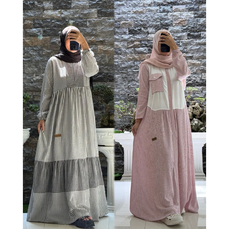 Dress/Gamis Katun Nadheefa New best seller ORI - NADHEEFA STORE