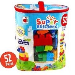 Mainan Balok Besar Mega Block 52 Pcs  Super Builders Mainan Edukasi Playtree Kode I3J6