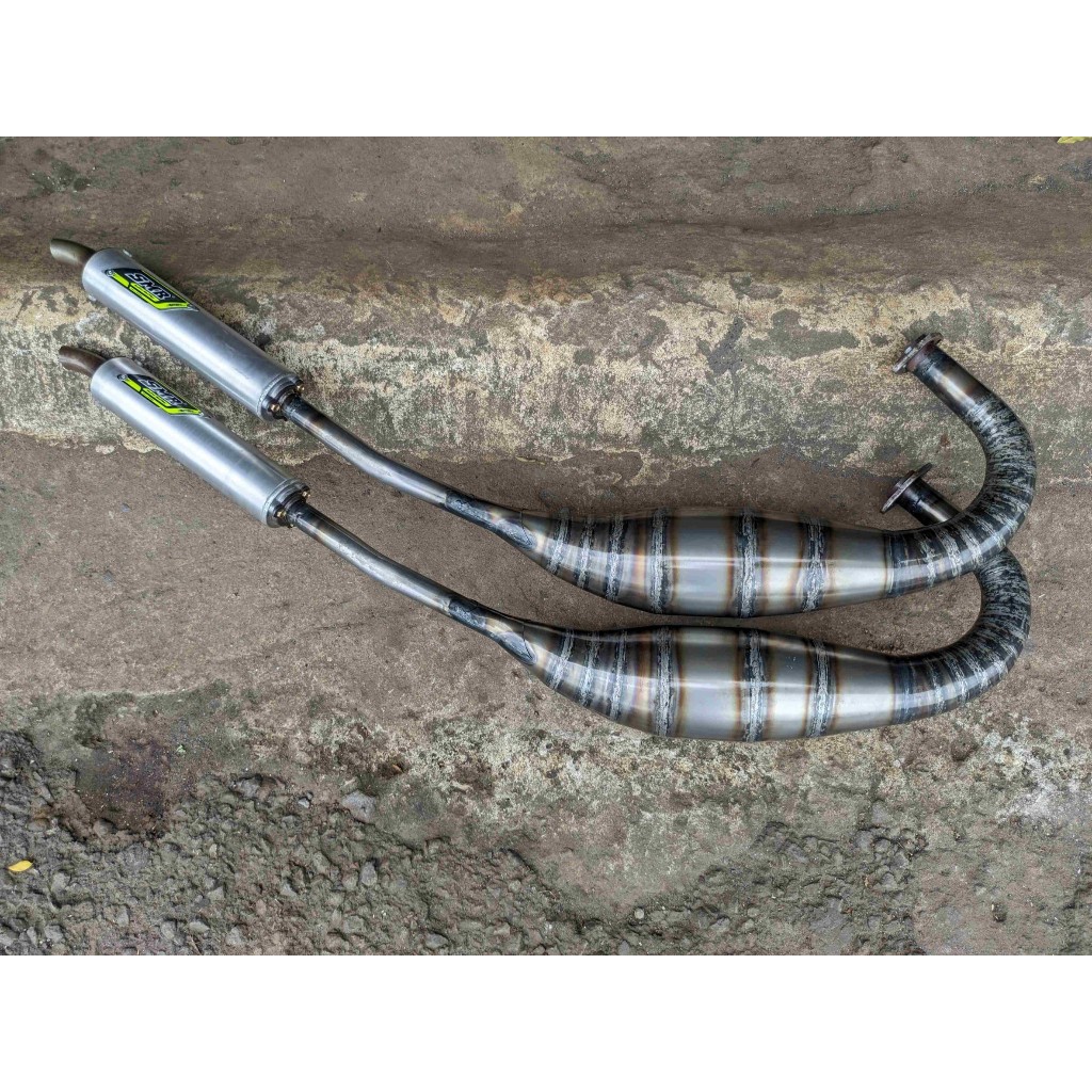 Knalpot SMR Ninja ZX RR Plat Karat - Leher Cacing