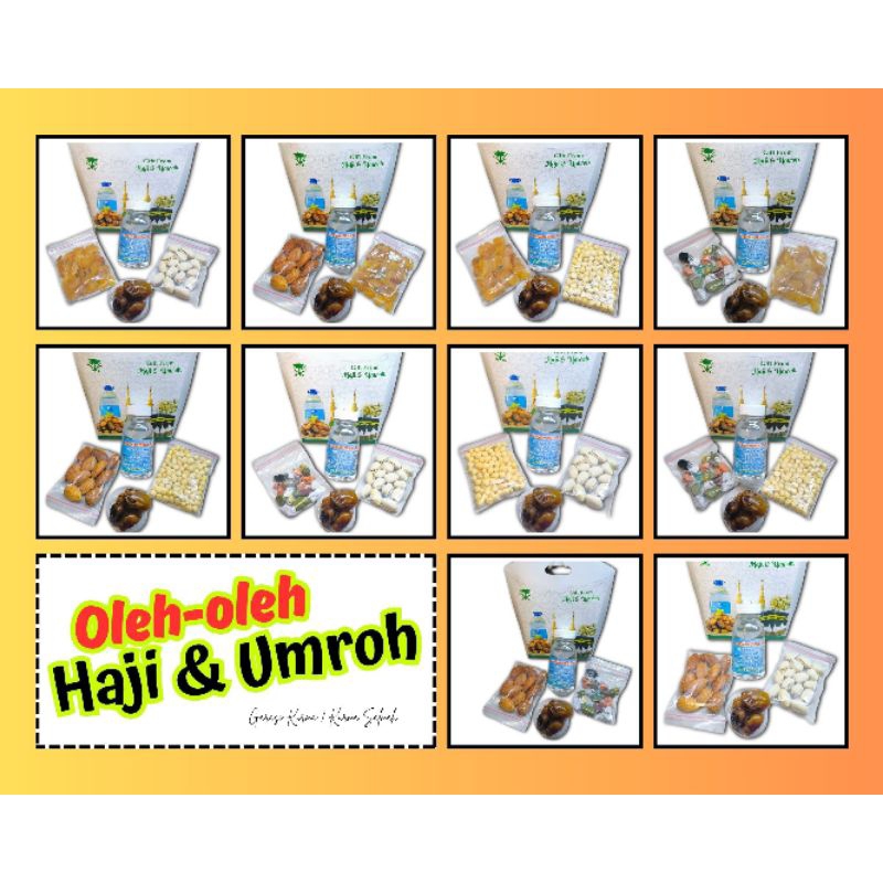

Paket Oleh-oleh Haji Umroh Premium | Kurma Khalas | Air Zamzam 50 ml | Almond | Pistachio | Cokelat