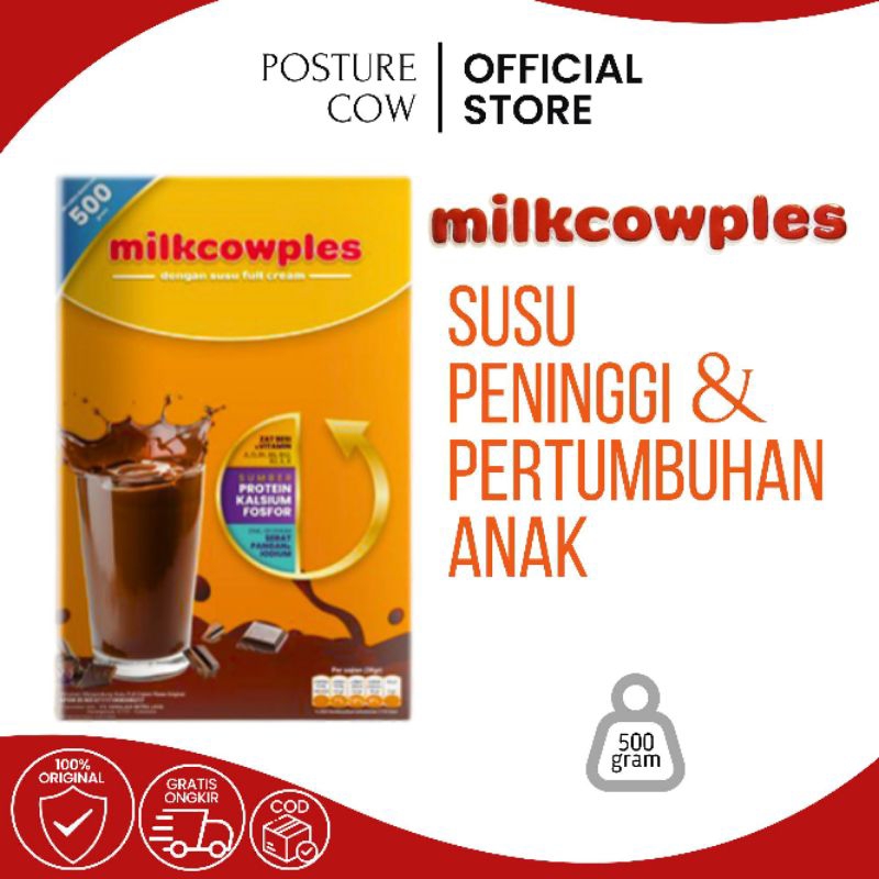 

MILKCOWPLES Coklat Susu Milkcow Plus Penambah Berat Badan Sehat Menguatkan Tulang Tinggi Kalsium 500gr