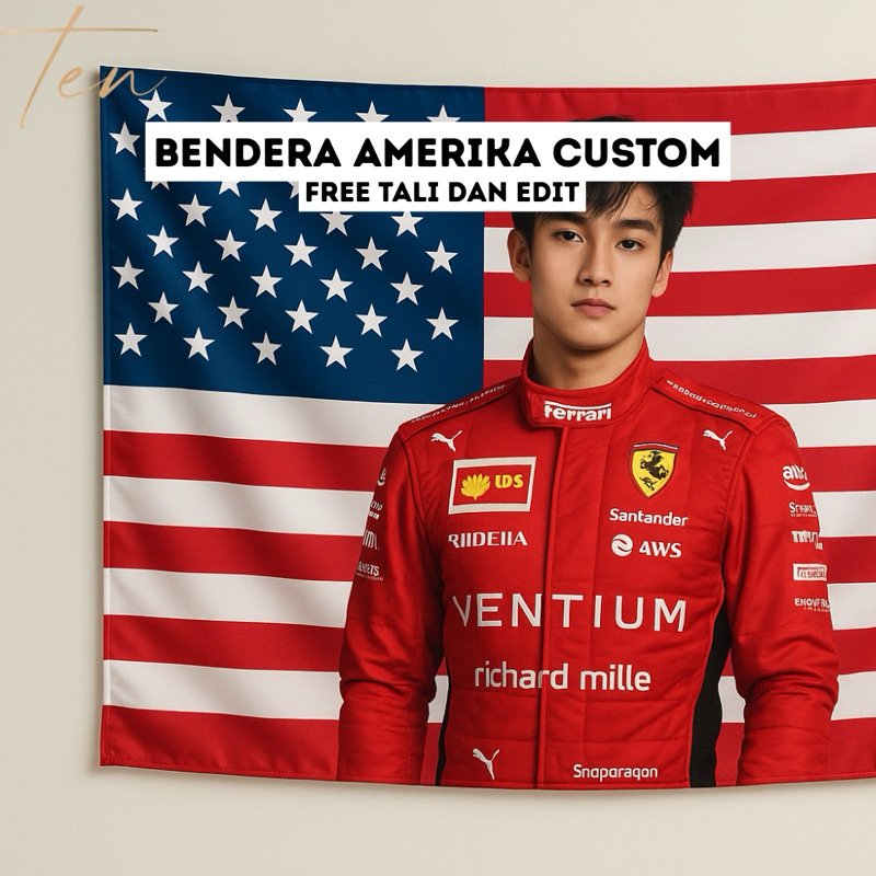[COD] Bendera Amerika Custom Idol untuk Dekorasi Kamar [PENGERJAAN CEPAT]