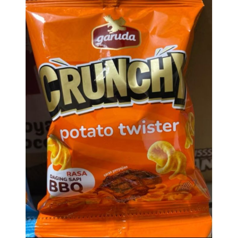 

garuda cruncy potato twister rasa BBQ 2000 satu renteng isi 10 pcs