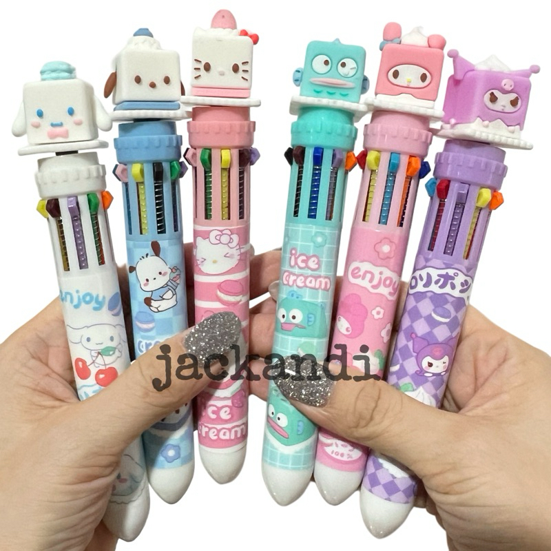 

D3W! GROSIR Paket Usaha Pulpen Anak 10 Warna Set isi 36 pcs